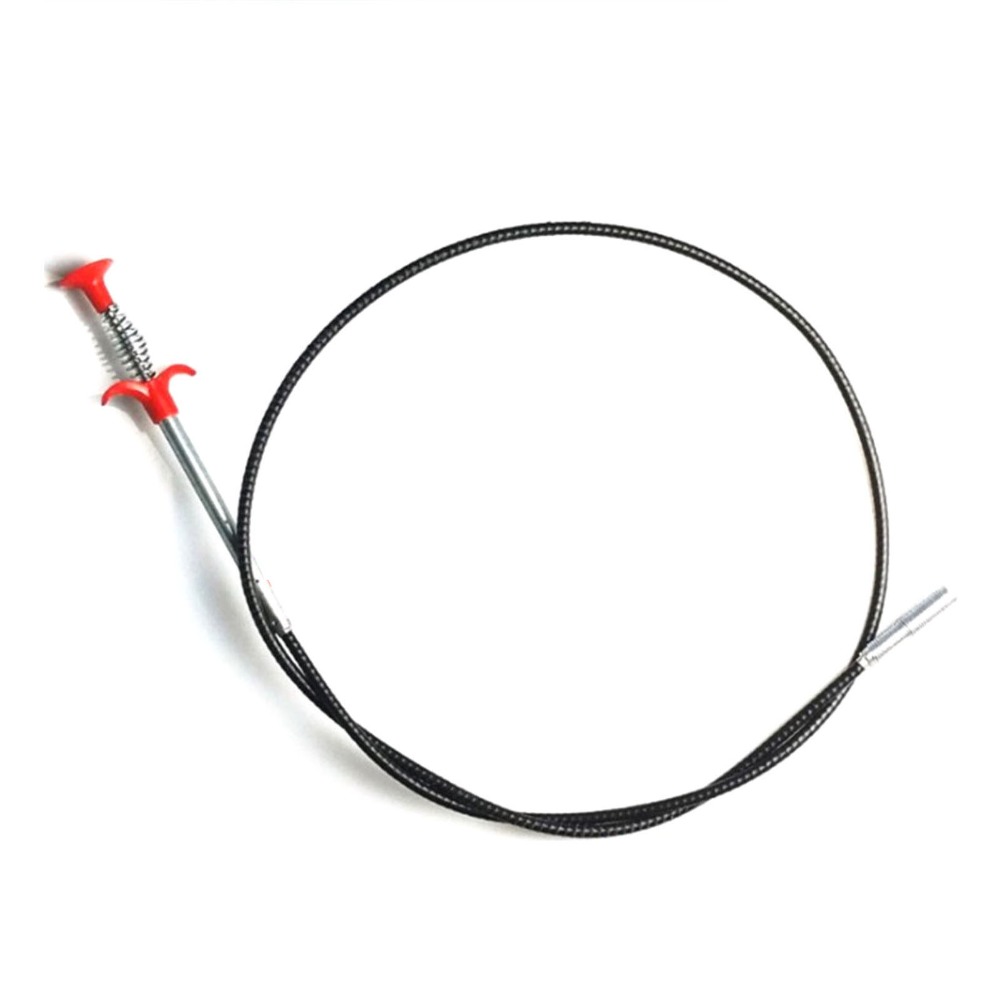 Drain Snake Flexible - 2個入り 4爪デザイン フレキシブル排水管清掃ツール スチールワイヤーコア プラスチックハンドル 爪型ピックアップツール