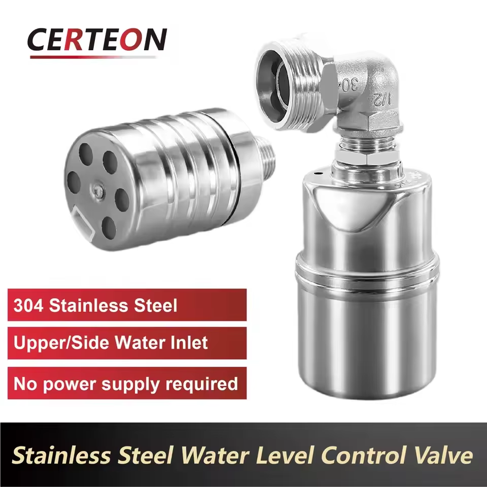 Float Ball Valve - ステンレス鋼フローティングボールバルブ 1/2 3/4 インチ自動遮断水位コントローラー自動水槽給水塔充填バルブ