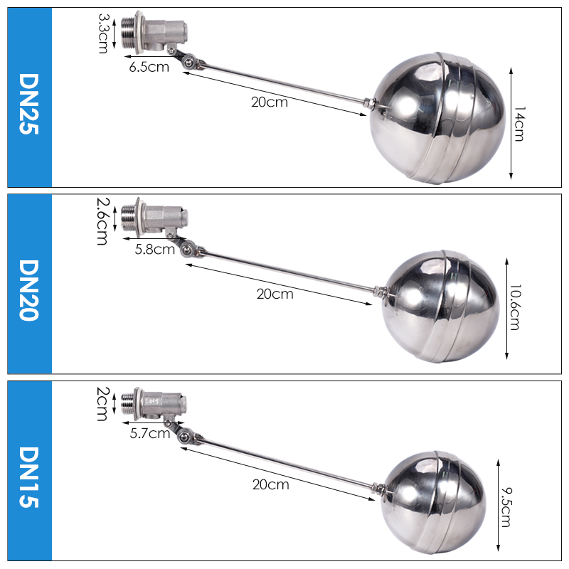DN15/20/25 調整可能なフロートボールバルブステンレ - Float Ball Valve のレビューと価格