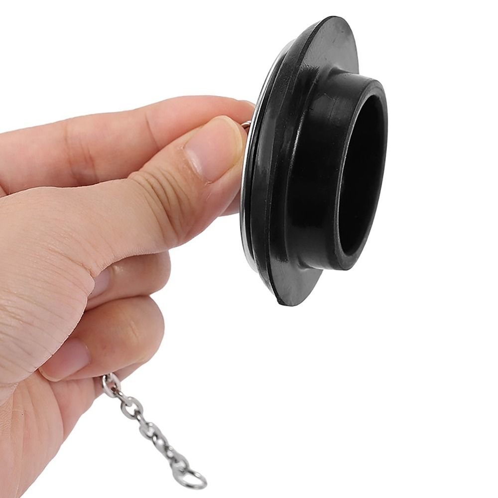 1 個耐久性のあるゴム浴槽ストッパーチェーンユニバーサル浴槽 - Drain Pipe Clip のレビューと価格