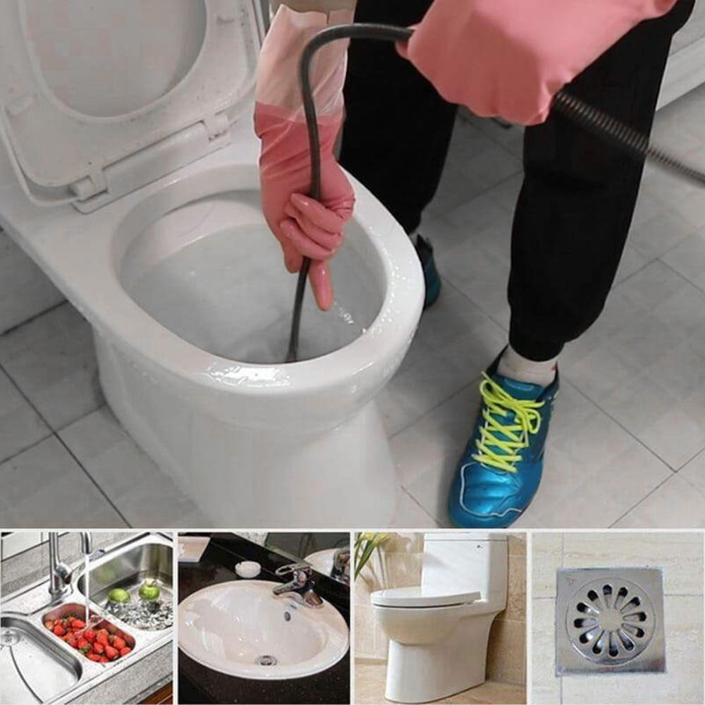 フレキシブルな10mm径の配管清掃ツール、プロ仕様の自動送り - Drain Snake Flexible のレビューと価格